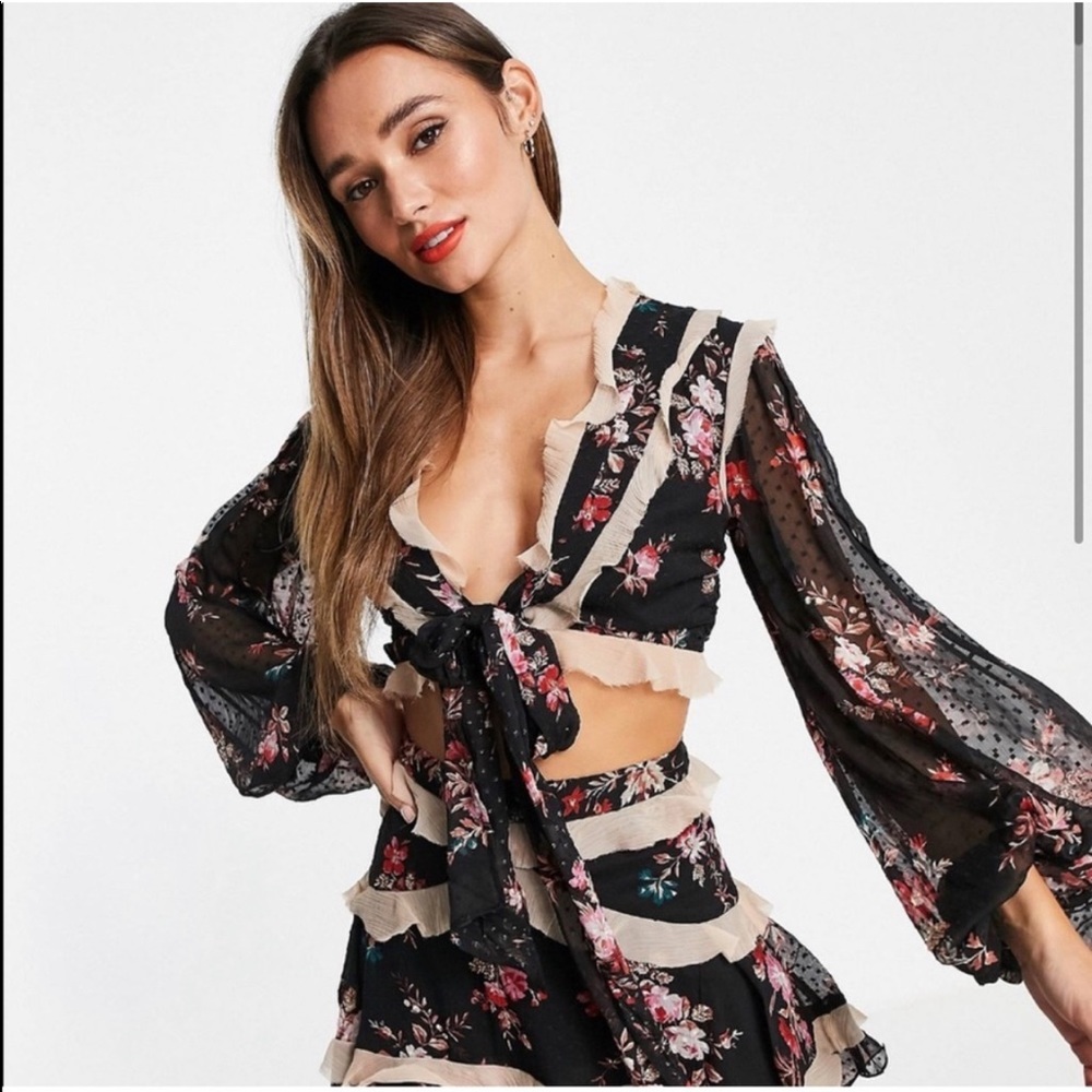 Floral Top & Skirt Set